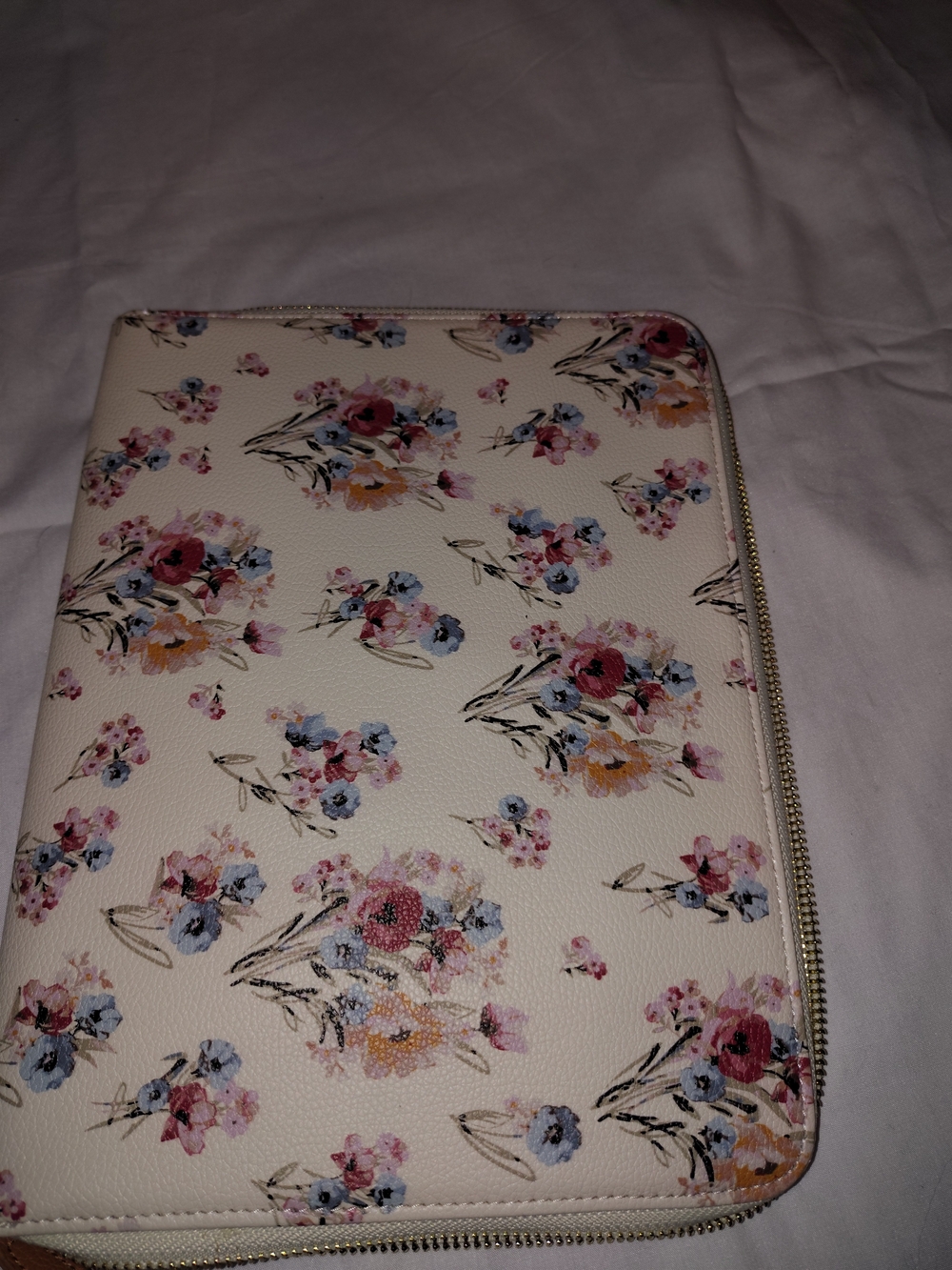 Matilda Jane Cream Floral Zip-Around Laptop Organizer